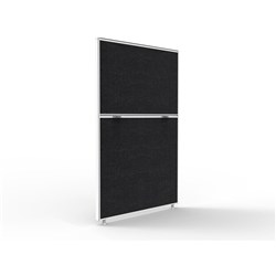 Rapidline Shush30+ Screen 750W x 30D x 1200mmH White Frame Black Pinnable Fabric