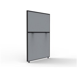 Rapidline Shush30+ Screen 750W x 30D x 1200mmH Black Frame Grey Pinnable Fabric