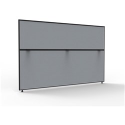 Rapidline Shush30+ Screen 1800W x 30D x 1200mmH Black Frame Grey Pinnable Fabric