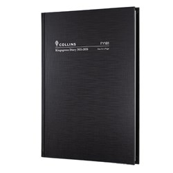 Collins Kingsgrove Financial Year Diary A5 Day To Page Black