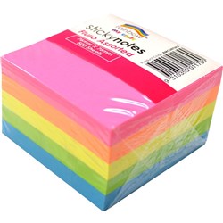 Rainbow My Craft Sticky Notes Notes 76x76mm Fluro Assorted 500 Sheets