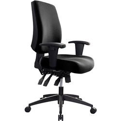 Buro Tidal Mid Back Office Chair With Arms Black Fabric Seat And Back