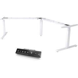 Infinity Electric Height  Adjustable 90-180 Degree Desk 3 Stage Leg Frame Only White
