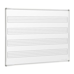 Visionchart Wall Mounted Magnetic Music Whiteboard 2400 x 1200mm