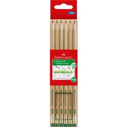 Faber Castell Graphite Pencil Naturals HB Pack of 6