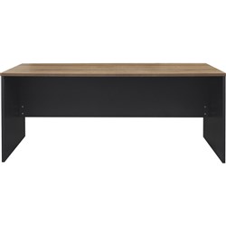 OM Premiere Straight Desk 1800W x 900D x 720mmH Regal Walnut and Charcoal