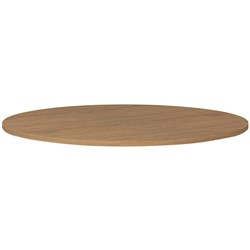 OM Premiere Round Meeting Table Top 900mmD Regal Walnut