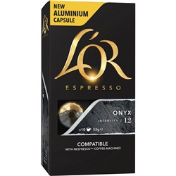 L'OR Espresso Coffee Capsules Onyx Box of 100