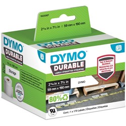 Dymo 1933087 Durable Multi Purpose Labels 59x190mm White Pack of 170