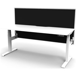 Rapidline Boost+ Single Sided Workstation + Screen 1800W x 750D x 1330mmH White/Black