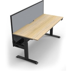 Rapidline Boost+ Single Sided Workstation + Screen + Tray 1200Wx750Dx1330mmH Oak