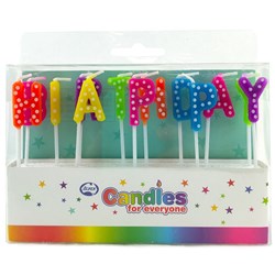 Alpen Candles For Everyone Happy Birthday Candles Bright Polka Dots Assorted Col