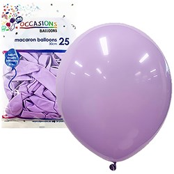 Alpen Occasions Balloons 30cm Macaron Pastel Lavender Pack of 25