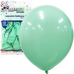 Alpen Occasions Balloons 30cm Macaron Pastel Light Green Pack of 25