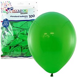 Alpen Occasions Balloons 30cm Green Pack of 100