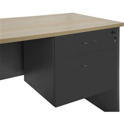Rapidline Rapid Worker Fixed Pedestal 1 Drawer 1 File 465Wx447Dx454mmH Ironstone
