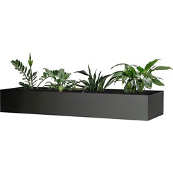 Rapidline Go Steel Planter Box 15030W x 473D x 320mmH Black