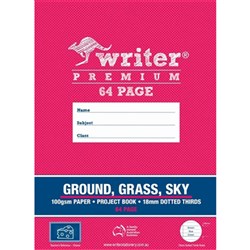 Writer Premium Project Book Ground Grass Sky Plain 18mm Dotted Thirds Cheese