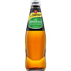 Schweppes Dry Ginger Ale Classic Mixers 300ml Glass Bottle Glass Pack of 24