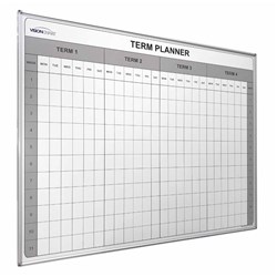 Visionchart Magnetic 4 Term School Planner Whiteboard 1500 x 1200mm