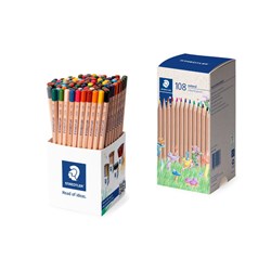 Staedtler Natural Coloured Pencils Assorted Cardboard Cup of 108