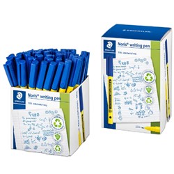 Staedtler Noris Writing Pen Blue Cardboard Cup of 50