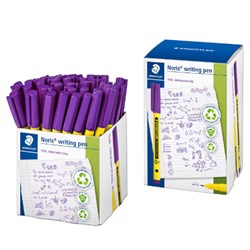 Staedtler Noris 307 Writing Pen Fine 0.6mm Violet Cardboard Cup Of 50