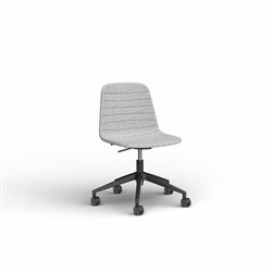 OLG Sofia Office Chair Gas Lift With Tilt Black Base Grey Mist Fabric Seat And Back