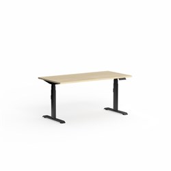 OLG Klass Electric Height Adjustable Desk 1500W x 600D x 620-1270mmH Oak/Black