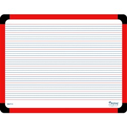 Writer Premium Double Sided Magnetic Student Whiteboard 360x380mm QLD Yr 1 Ruled