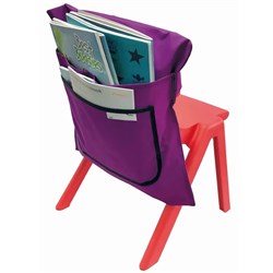 Writer Nylon Chair Bag Purple 2 Pockets 455mm Wide