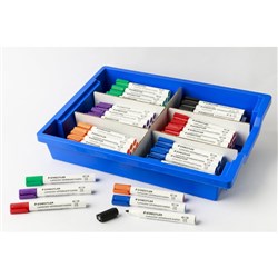 Staedtler 351 Lumocolor Whiteboard Marker Bullet 2mm Classroom Tote Tray of 90