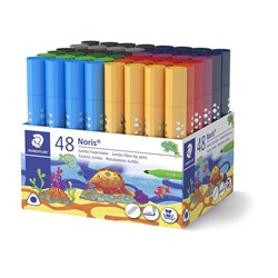 Staedtler Noris Triangular Fibre Tip Assorted Markers Class Pack Box of 48