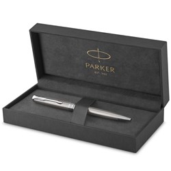 Parker Sonnet Ballpoint Pen Stainless Steel Chrome Trim Black Refill