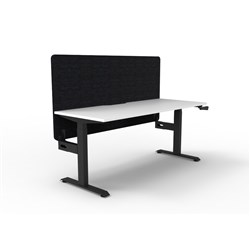 Rapidline Boost Manual Height Adjustable Single Workstation Black Eco Screen 1800W Wht/Blk