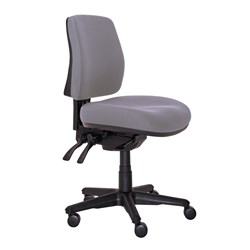 Buro Roma Mid Back Task Chair No Arms With Seat Slide Fabric Seat And Back Charcoal