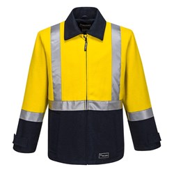 Huski Flame Resistant Bluey Jacket Large Yellow And Navy
