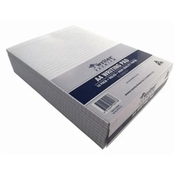 Writer Premium Bond Writing Pad A4 70 Sheet 8mm Ruled 2 Sides White Pack Of 10