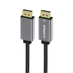 Mbeat ToughLink DisplayPort Cable Male To Male 8K 1.8 Metre Grey