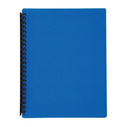 Display Book A4 Refillable Blue 20 Pocket