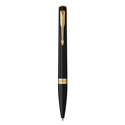Parker Meridian Twist Ballpoint Pen Matte Black Barrel Chrome Trim Blue Refill