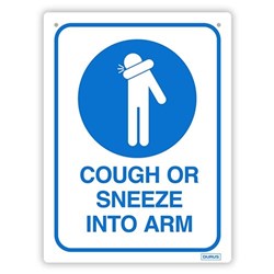 Cough Or Sneeze Into Your Arm Wall Sign 225mm x 300mm