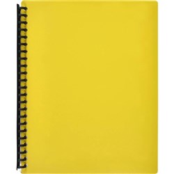 Marbig Display Book A4 Refillable 40 Pocket Yellow