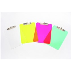 Marbig Plastic Clipboard A4 Assorted