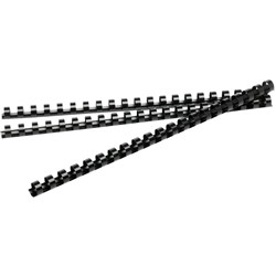 Rexel Plastic Binding Comb 9.5mm 60 Sheets Capacity Black Pack of 100