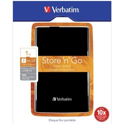 Verbatim Store 'n' Go Portable Hard Drive USB 3.0 1TB Black