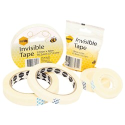 Marbig Invisible Tape 18mm x 33m 25.4mm Core Clear