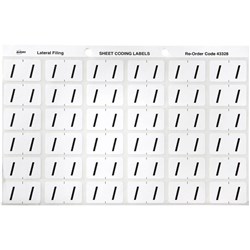 Avery Alphabet Coding Label Side Tab 25x38mm White Black Pack of 180