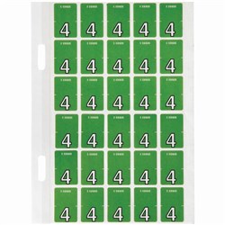 Avery Numeric Coding Label 4 Top Tab 20x30mm Light Green Pack of 150