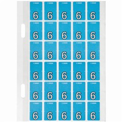 Avery Numeric Coding Label 6 Top Tab 20x30mm Blue Pack of 150